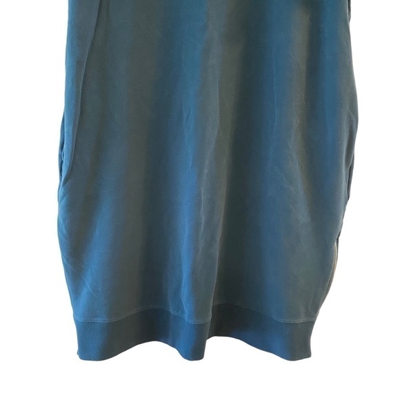 Universal Standard Grace Side Zip Sweatshirt Dress In Deep Sea Blue XS US 10-12 - Picture 7 of 10